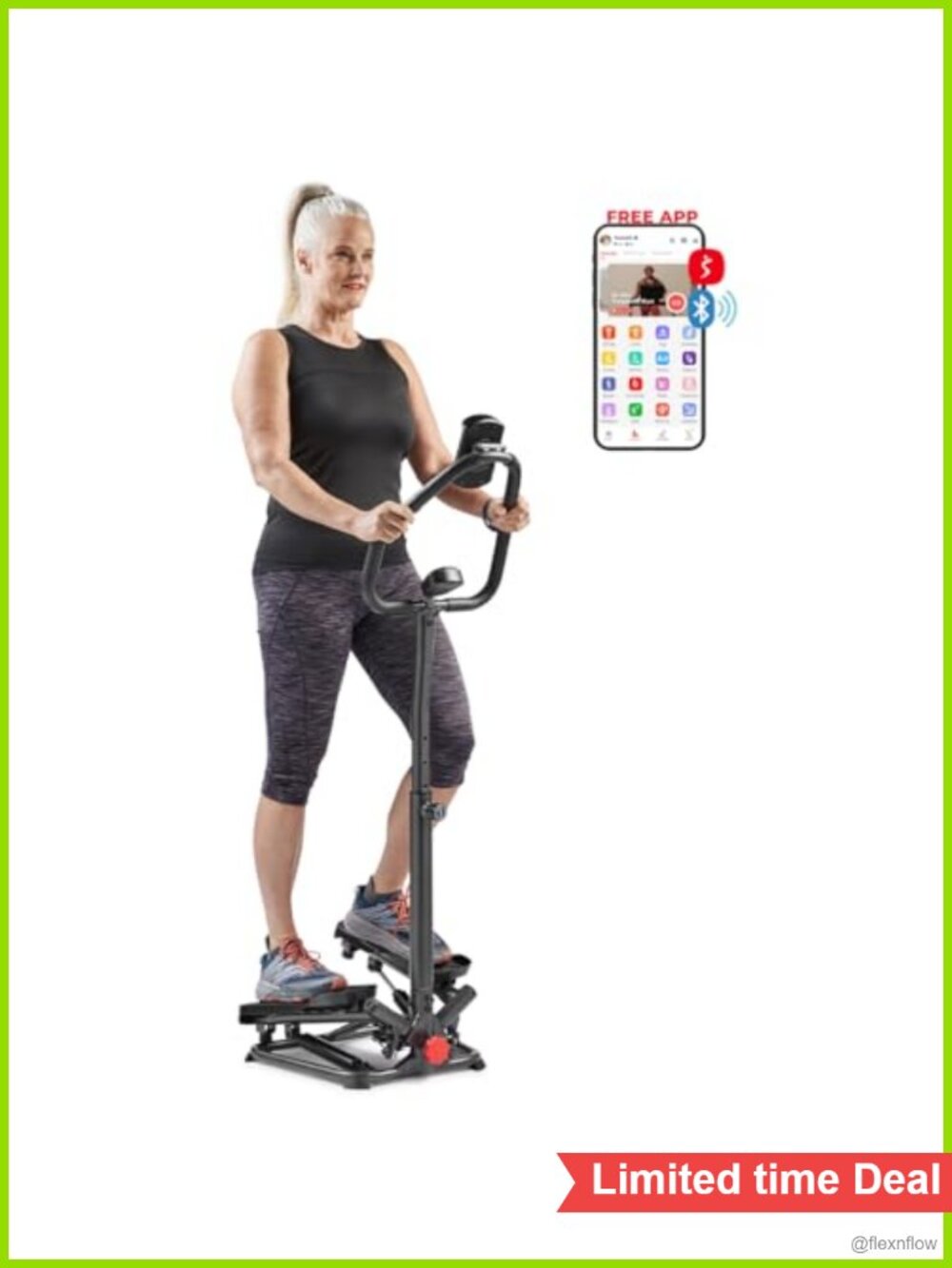 Twist Stepper with Adjustable Handlebar, 350 lb Capacity